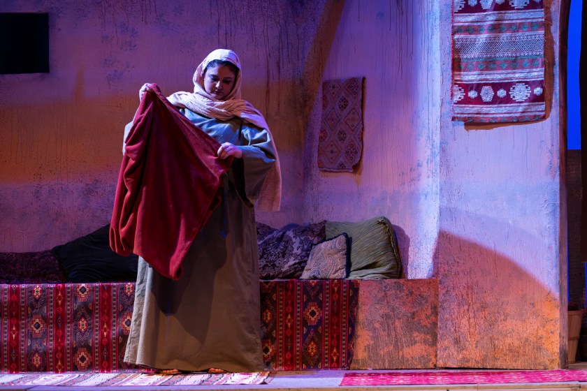 Dress rehearsal for UCM's Theatre & Dance production of "Amahl & The Night Visitors" on November 19, 2024 in Highlander Theatre