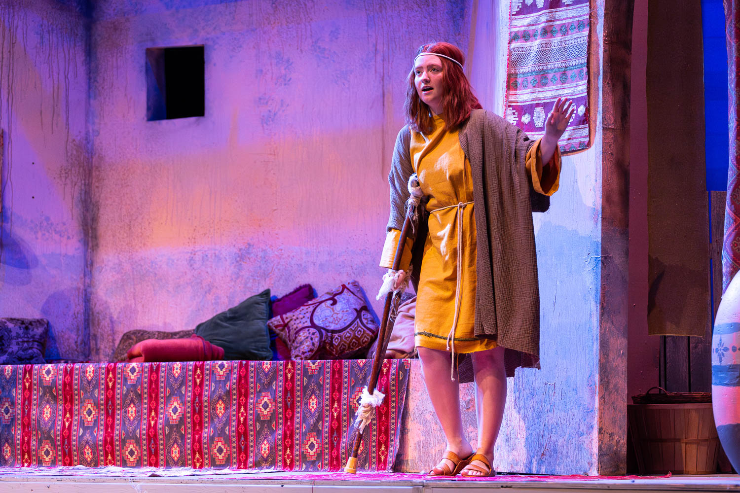 Dress rehearsal for UCM's Theatre & Dance production of "Amahl & The Night Visitors" on November 19, 2024 in Highlander Theatre