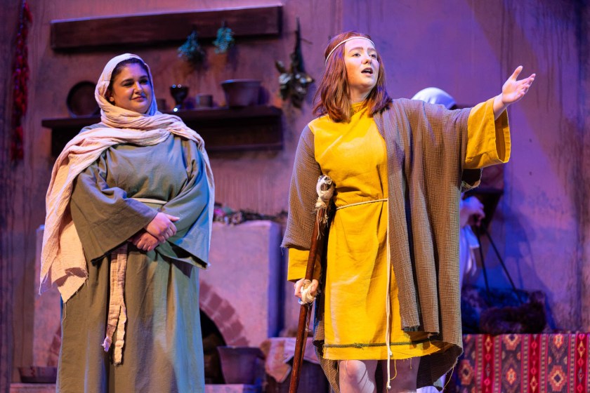 Dress rehearsal for UCM's Theatre & Dance production of "Amahl & The Night Visitors" on November 19, 2024 in Highlander Theatre
