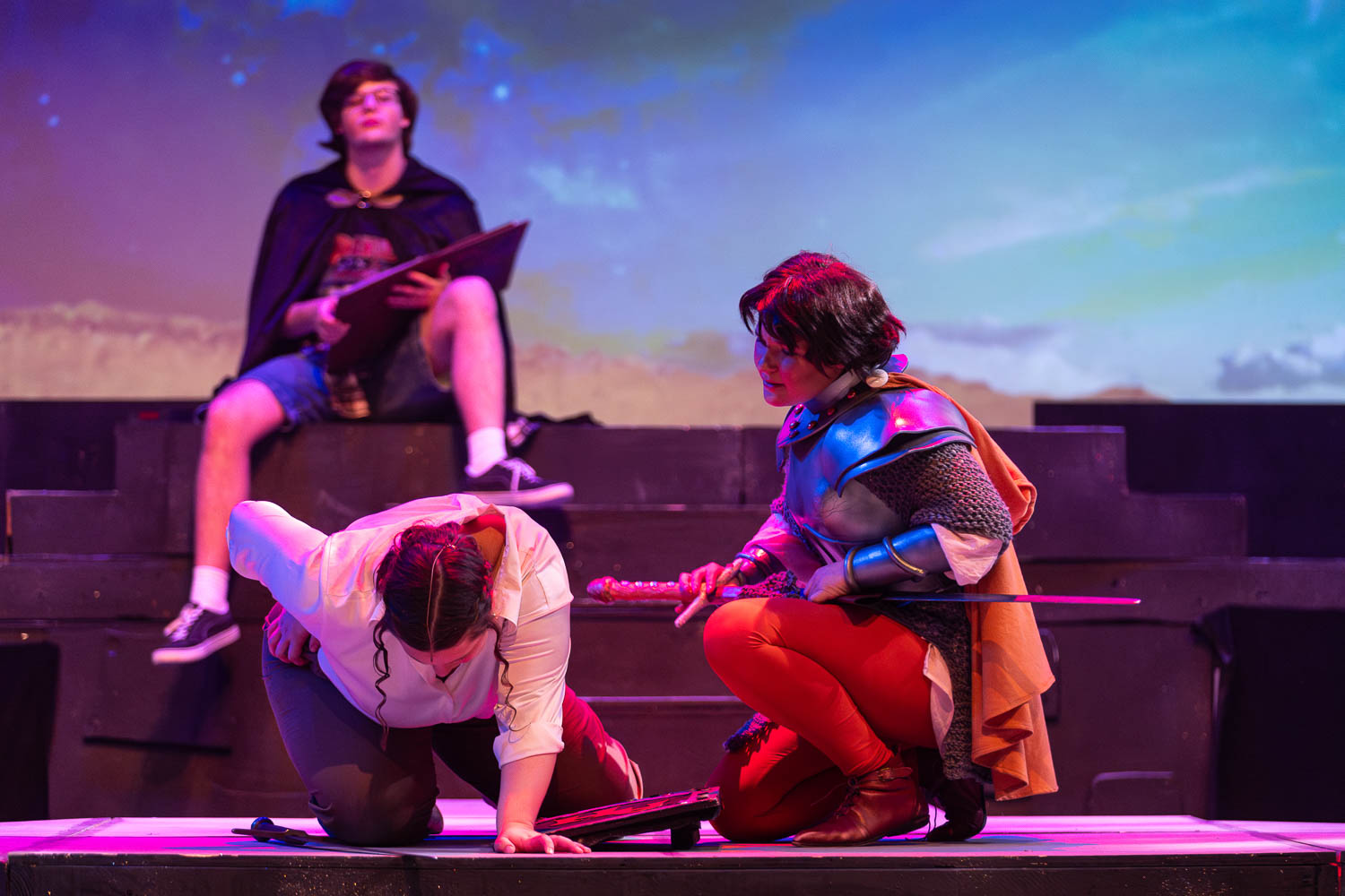 Dress rehearsal for UCM Theatre & Dance production of "She Kills Monsters" on October 2, 2024 in Highlander Theatre