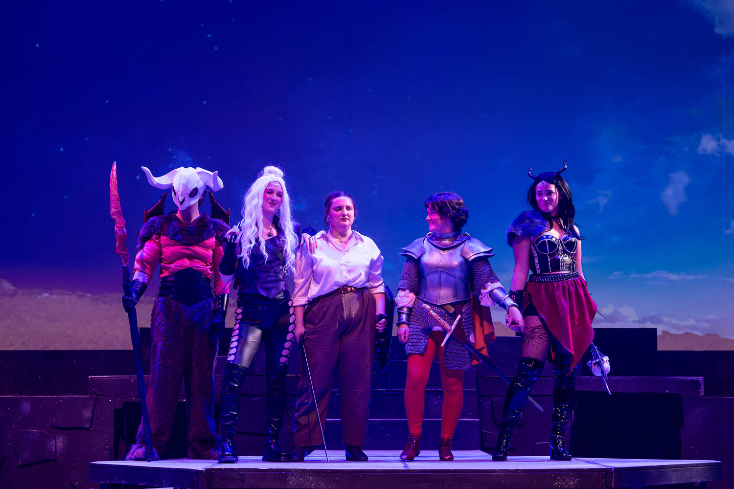 Dress rehearsal for UCM Theatre & Dance production of "She Kills Monsters" on October 2, 2024 in Highlander Theatre