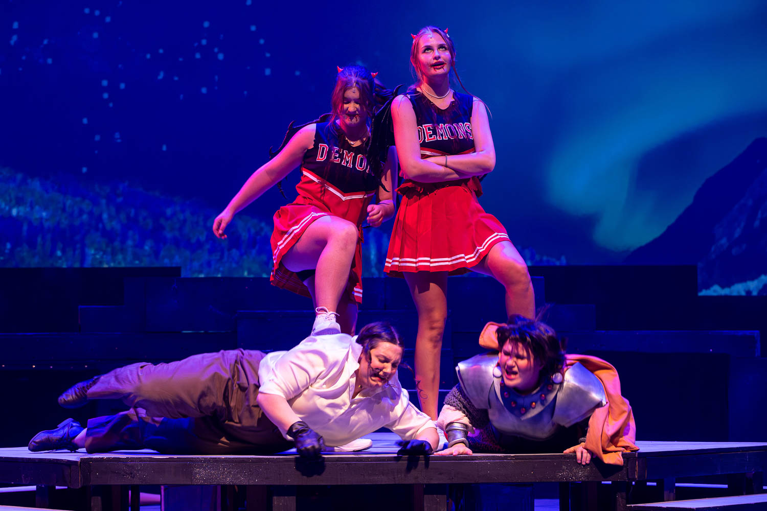 Dress rehearsal for UCM Theatre & Dance production of "She Kills Monsters" on October 2, 2024 in Highlander Theatre