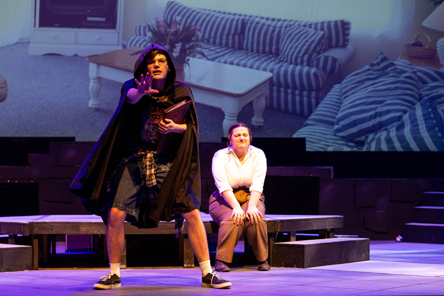 Dress rehearsal for UCM Theatre & Dance production of "She Kills Monsters" on October 2, 2024 in Highlander Theatre