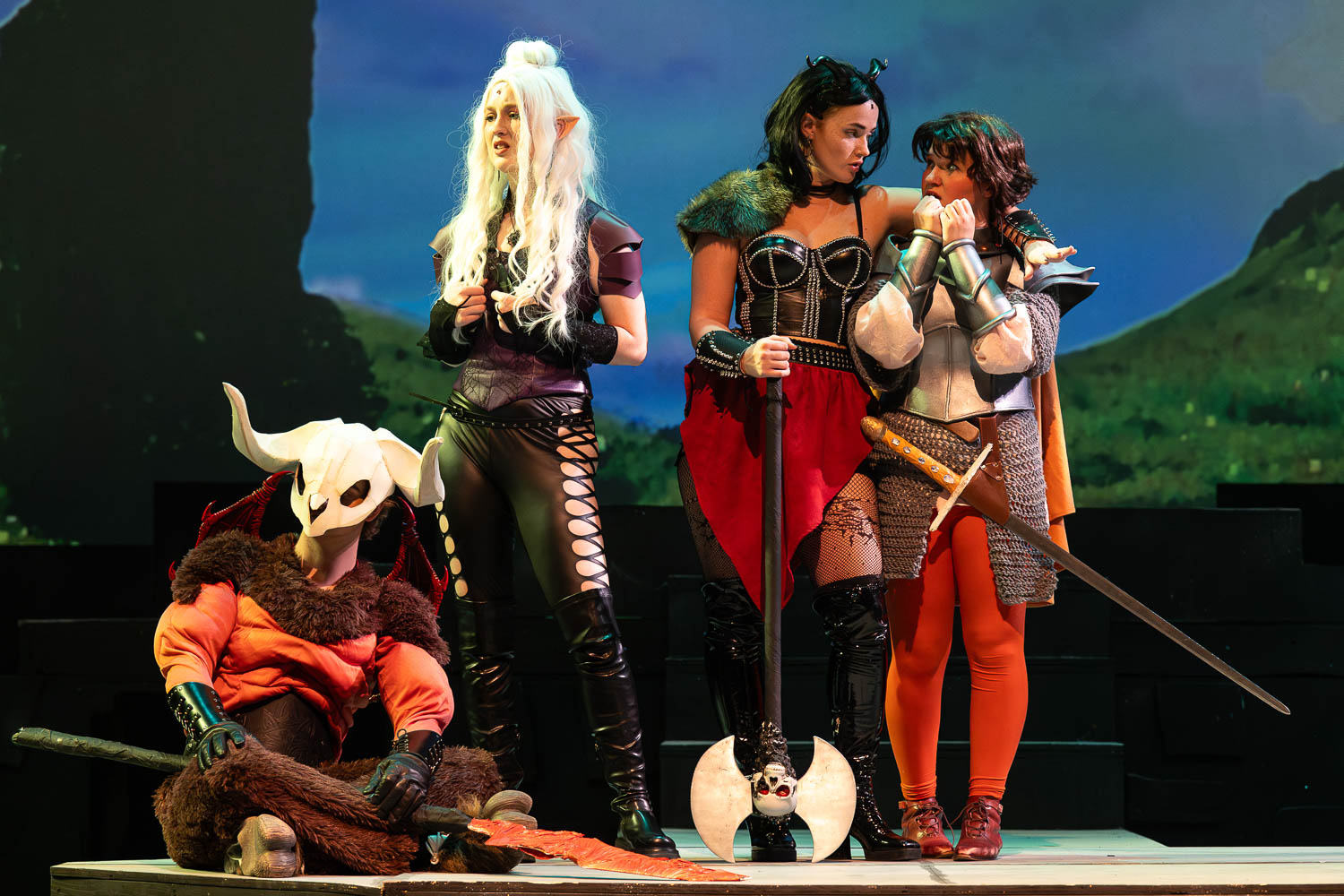 Dress rehearsal for UCM Theatre & Dance production of "She Kills Monsters" on October 2, 2024 in Highlander Theatre