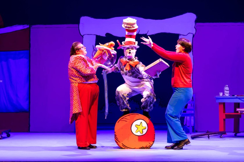 Dress rehearsal for UCM's Theatre & Dance production of "Cat in The Hat" on February 26, 2025 in Highlander Theatre