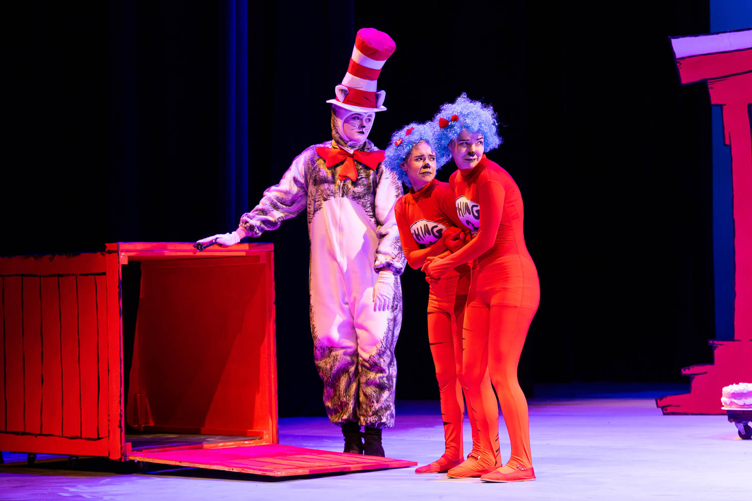 Dress rehearsal for UCM's Theatre & Dance production of "Cat in The Hat" on February 26, 2025 in Highlander Theatre