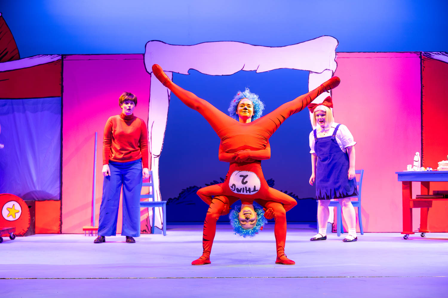 Dress rehearsal for UCM's Theatre & Dance production of "Cat in The Hat" on February 26, 2025 in Highlander Theatre