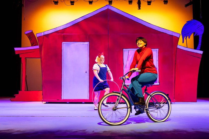 Dress rehearsal for UCM's Theatre & Dance production of "Cat in The Hat" on February 26, 2025 in Highlander Theatre