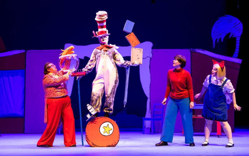 Dress rehearsal for UCM's Theatre & Dance production of "Cat in The Hat" on February 26, 2025 in Highlander Theatre