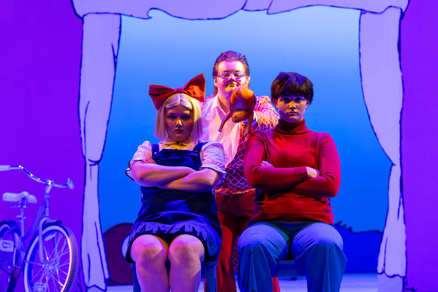 Dress rehearsal for UCM's Theatre & Dance production of "Cat in The Hat" on February 26, 2025 in Highlander Theatre