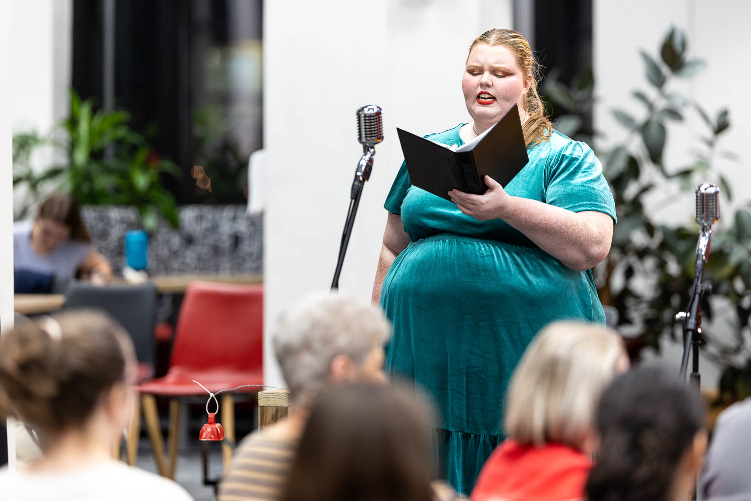 It's a Wonderful Life - Live Radio Drama Broadcast on The Beat was performed in the Elliott Student Union atrium on December 10, 2024.