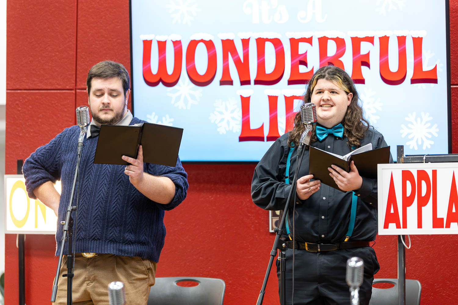 It's a Wonderful Life - Live Radio Drama Broadcast on The Beat was performed in the Elliott Student Union atrium on December 10, 2024.