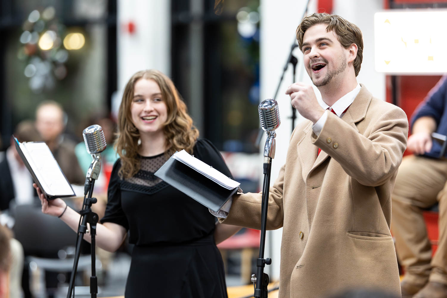 It's a Wonderful Life - Live Radio Drama Broadcast on The Beat was performed in the Elliott Student Union atrium on December 10, 2024.